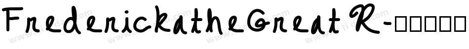 FrederickatheGreat R字体转换